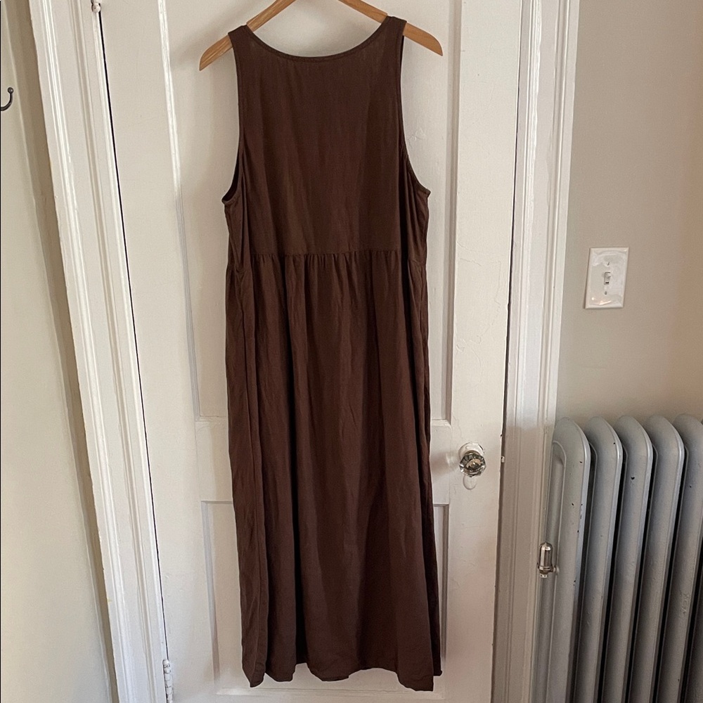 OZMA Billie Dress Laundered Linen Manzanita - Picture 4 of 4